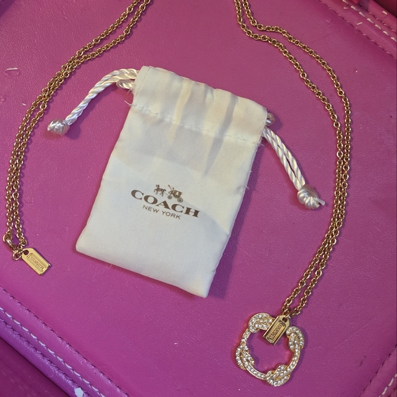 Coach Gold Necklace with Knot Pendant - Picture 6 of 11